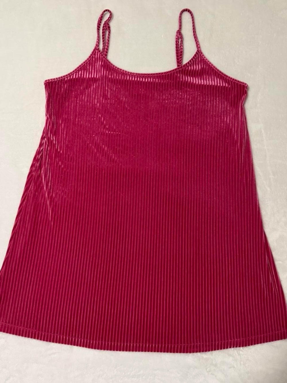 Colsie Ribbed Velvet Cami Dress - Fuchsia